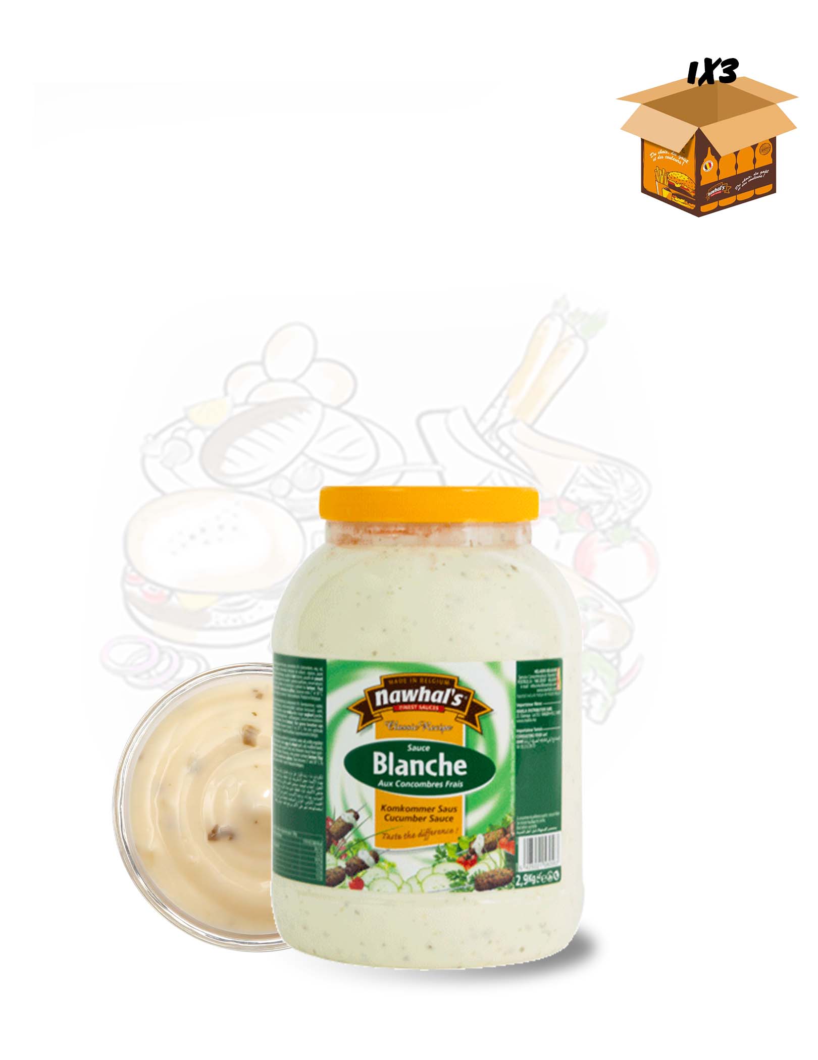 SAUCE BLANCHE AUX CONCOMBRES FRAIS