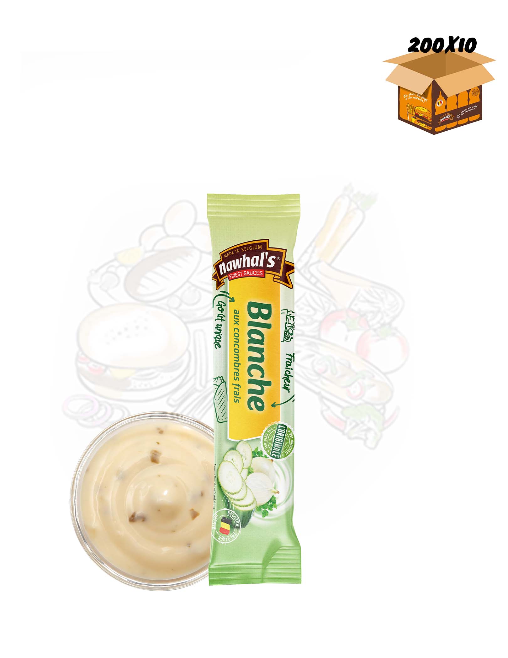SAUCE BLANCHE AUX CONCOMBRES FRAIS