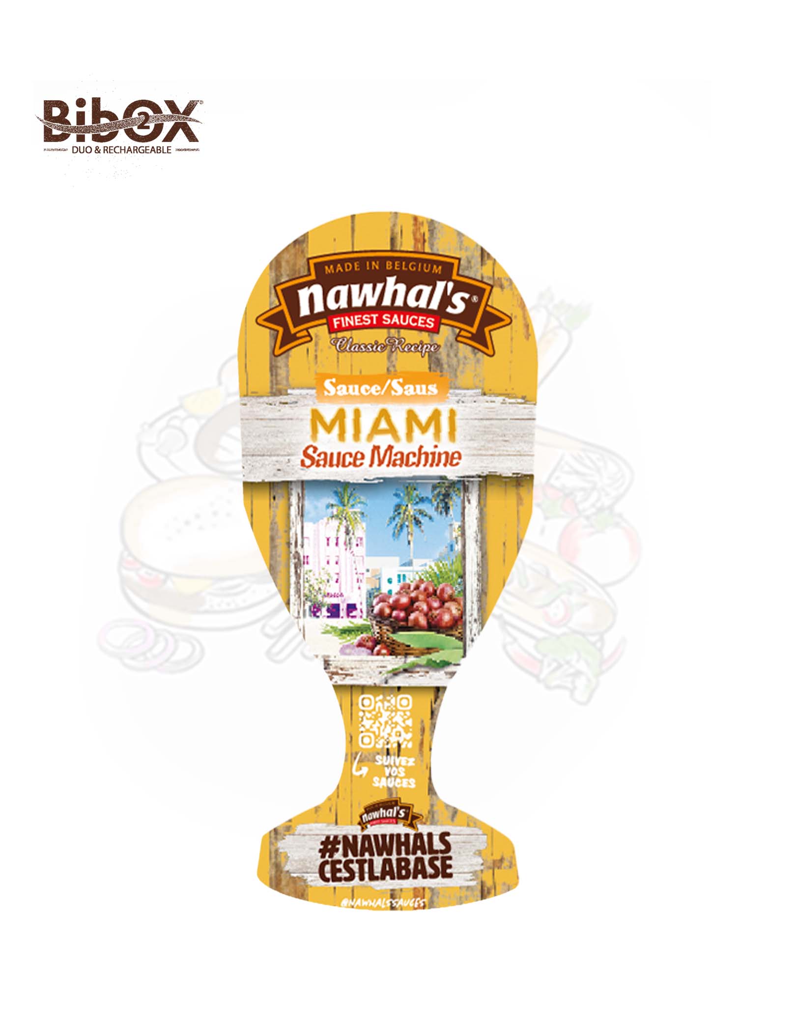 STICKERS BIBOX MIAMI SAUCHE MACHINE